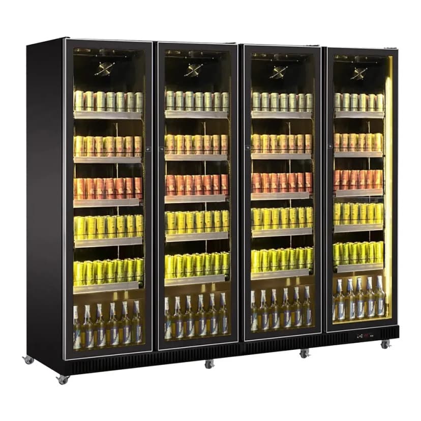 Vitrina frigorifica verticala pentru racoritoare/flori cu 4 usi, MODACO, model Zenith
