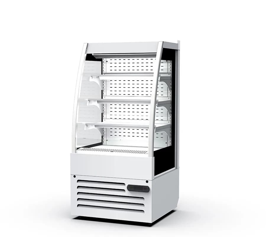Raft frigorific vertical LED negru pentru produse alimentare