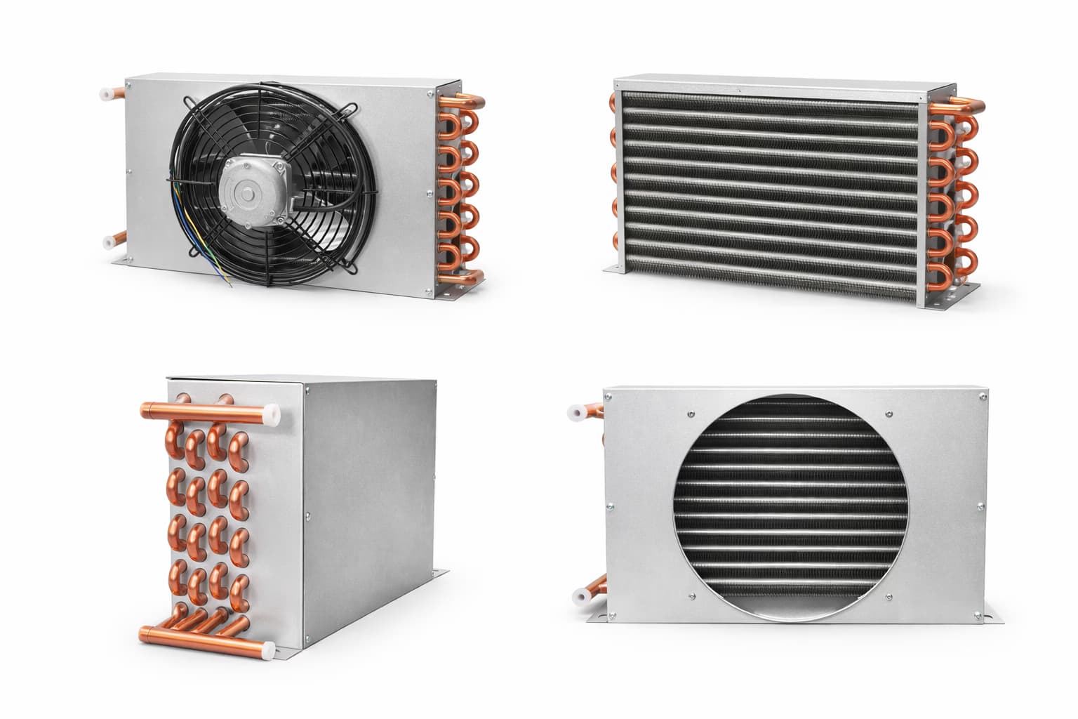Condensator frigorific 1HP 4R*10T*420mm – ECHIPAT COMPLET CU VENTILATOR 16W
