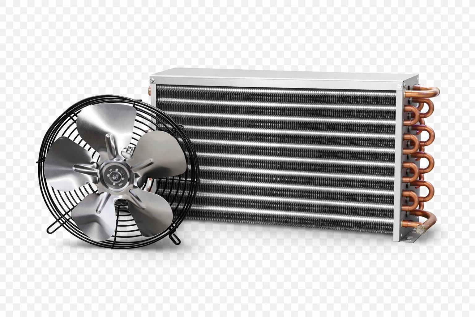 Condensator frigorific 1HP 4R*10T*420mm – ECHIPAT COMPLET CU VENTILATOR 16W
